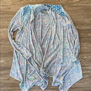 ❤️ Denim and knit colorful cardigan size L